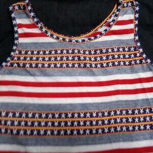 Vintage 70s Stars And Stripes USA Tank Top Shirt
